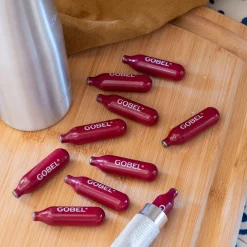 Lot de 10 cartouches de gaz pour siphon - rouge