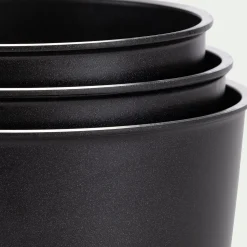 Lot de 3 casseroles en aluminium avec manche amovible (tous feux dont induction)