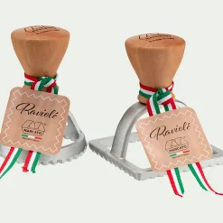 Lot de 2 emporte-pièces rond et carré en aluminium - argenté