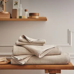 Lot de 2 gants de toilette en bouclettes de coton bio - beige alpilles 16x21cm