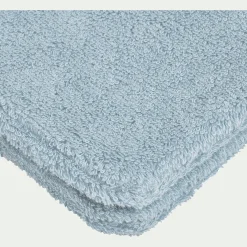 Lot de 2 gants de toilette en coton peigné - bleu calaluna