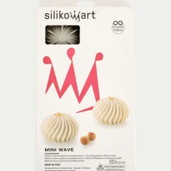 Lot de 6 moules à gâteau en silicone platinium D7,3cm - gris