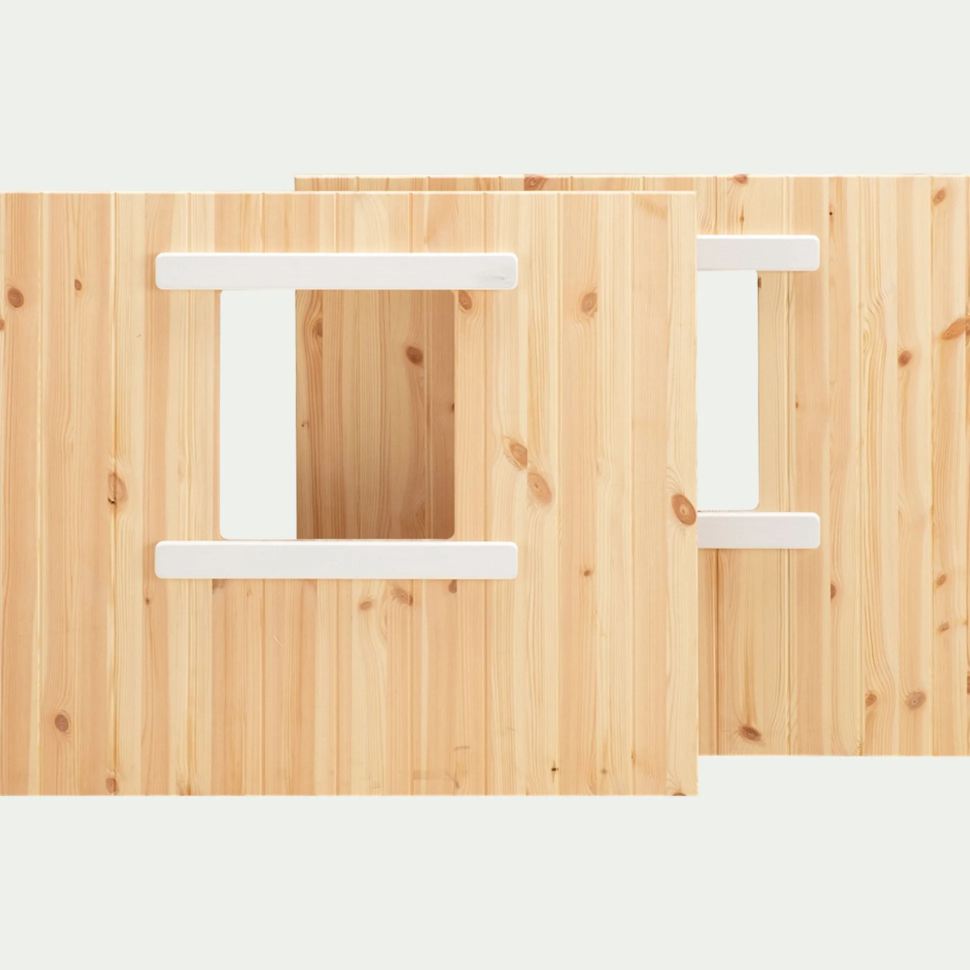 Lot de 2 panneaux pour lit cabane 75x91,5cm - bois clair