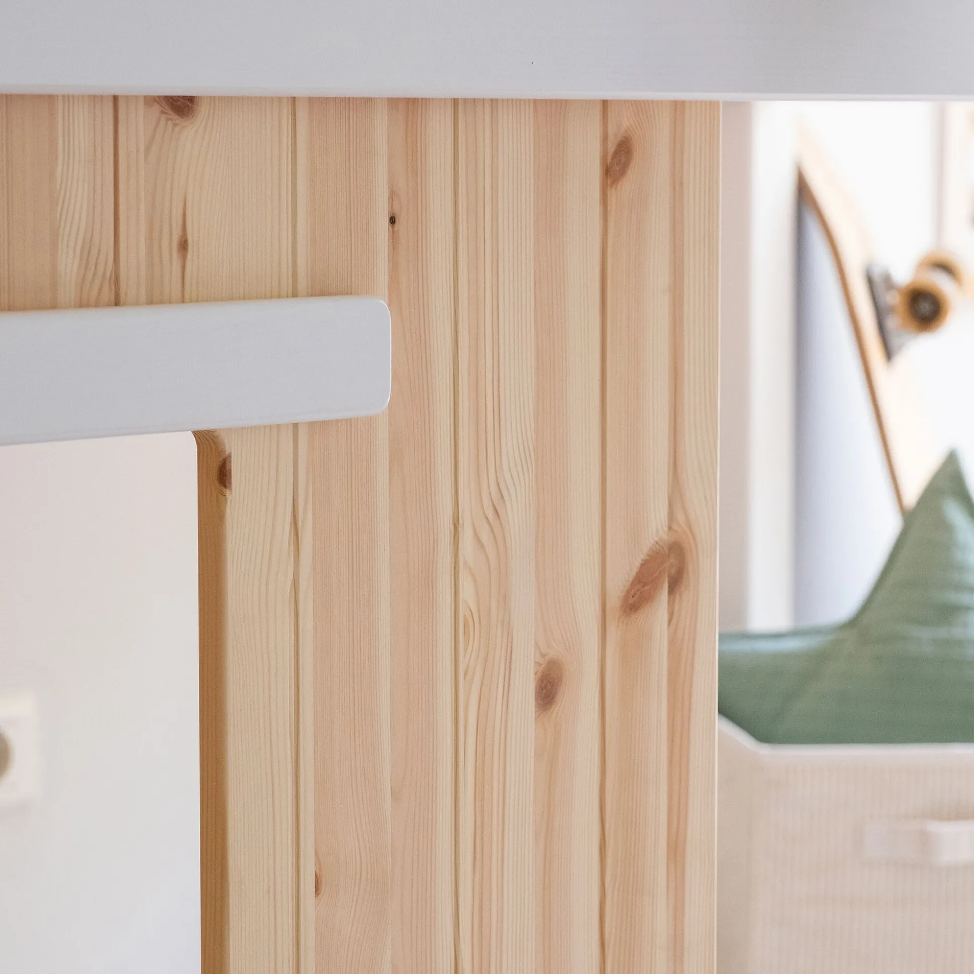 Lot de 2 panneaux pour lit cabane 75x91,5cm - bois clair