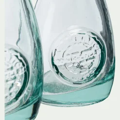 Lot de 2 pots en verre recyclé 10cl - transparent