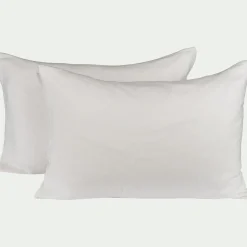 Lot de 2 protège-oreillers 100% coton bio - 50x70cm