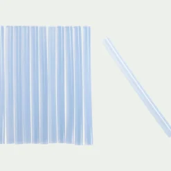 Lot de 12 recharges pour pistolet à colle - blanc translucide