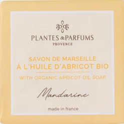 Lot de 2 savons de Marseille à l'huile végétale d'abricot bio senteur mandarine 100g