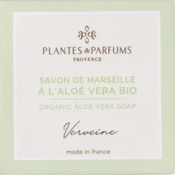 Lot de 2 savons de Marseille à l'aloe vera bio senteur verveine 100g