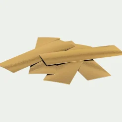 Lot de 5 semelles à bûches en carton 10x34cm - doré