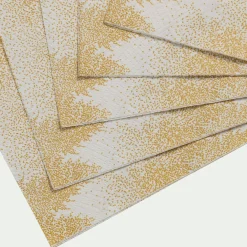 Lot de 20 serviettes en papier motif sapin 33x33cm - doré