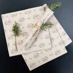 Lot de 20 serviettes en papier motif amande 33x33cm - beige alpilles