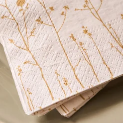 Lot de 20 serviettes en papier motif forêt 33x33cm - blanc