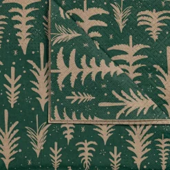 Lot de 20 serviettes en papier motif sapin 33x33cm - vert
