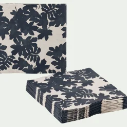 Lot de 20 serviettes en papier motif figuier 33x33cm - beige alpilles