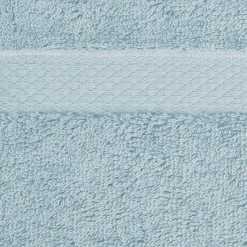 Lot de 2 serviettes invité en coton peigné - bleu calaluna 30x50cm