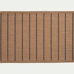 Lot de 4 sets de table à rayures en jute 30x45cm - bleu