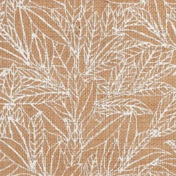 Lot de 4 sets de table motif laurier en jute 30x45cm - naturel