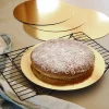 Lot de 5 supports à gâteau ronds en carton D30cm - doré