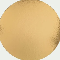 Lot de 5 supports à gâteau ronds en carton D30cm - doré