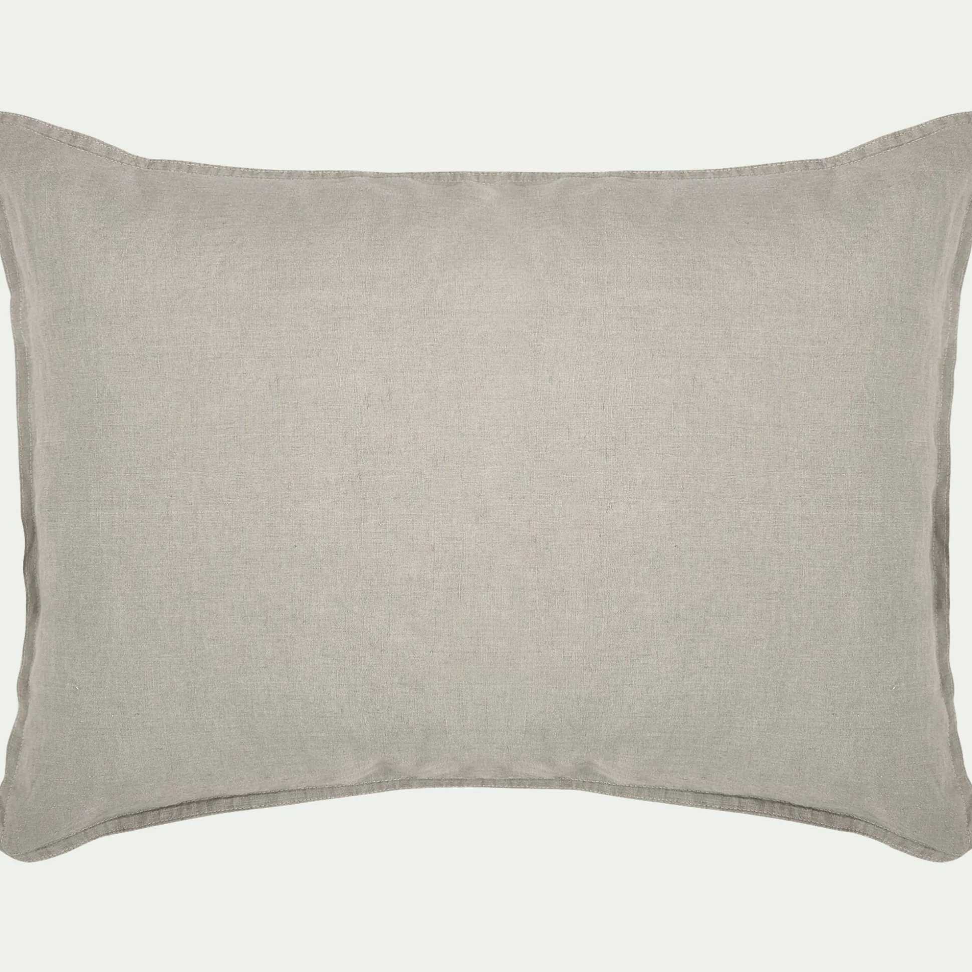 Lot de 2 taies d'oreiller en lin lavé - beige 50x70cm