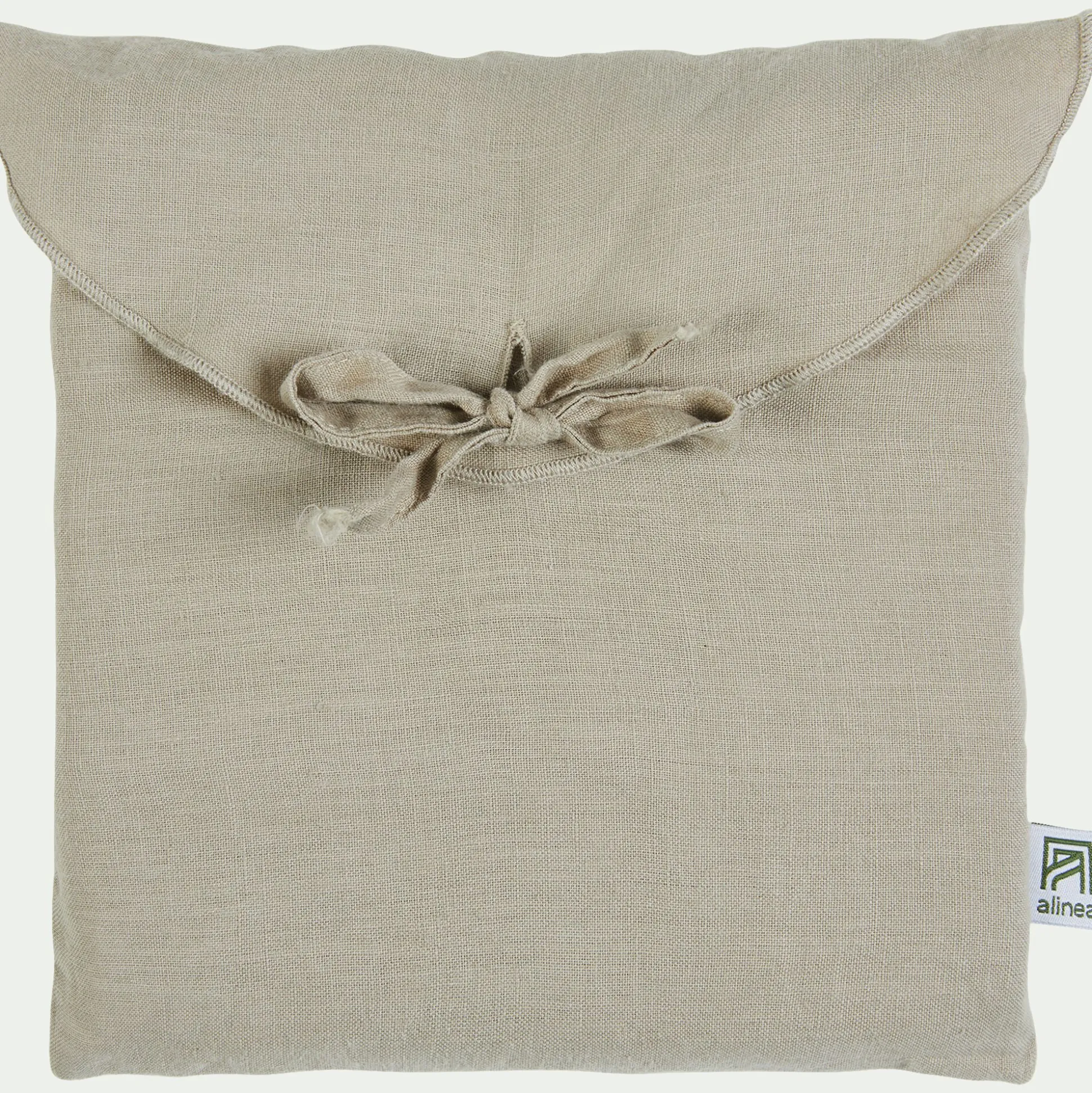 Lot de 2 taies d'oreiller en lin lavé - beige 50x70cm