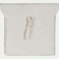 Lot de 2 taies d'oreiller en coton brodé 50x70cm - blanc ventoux