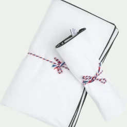 Lot de 2 taies d'oreiller en percale de coton 65x65cm - blanc