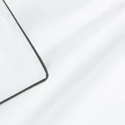 Lot de 2 taies d'oreiller en percale de coton 65x65cm - blanc