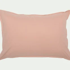 Lot de 2 taies d'oreiller en percale de coton - rose salina 50x70cm