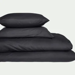 Lot de 2 taies d'oreiller en coton - gris calabrun 50x70cm