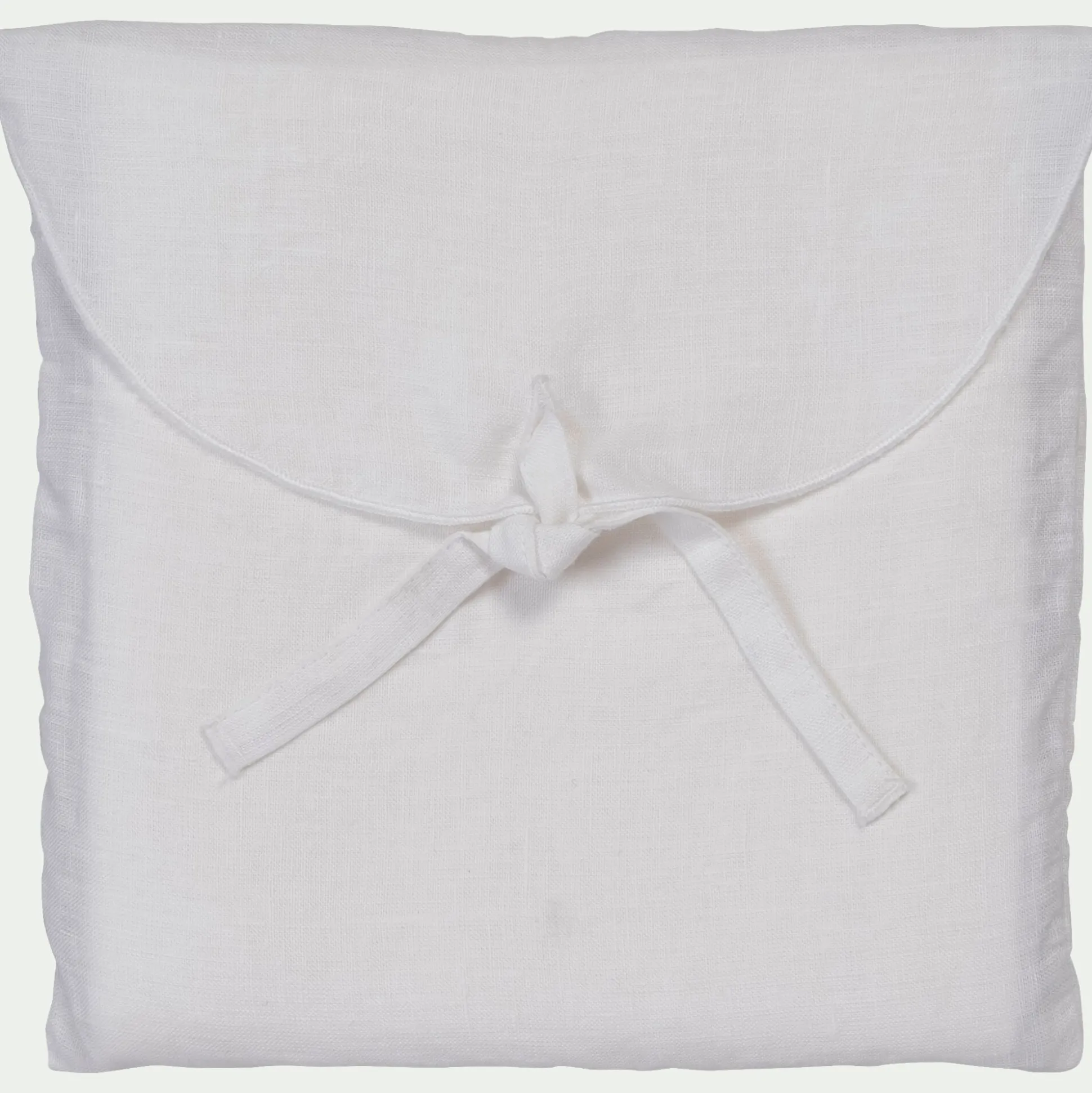 Lot de 2 taies d'oreiller en lin lavé - blanc capelan 65x65cm