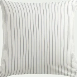 Lot de 2 taies d'oreiller rayées en coton 63x63cm - bleu abysse