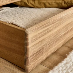 Lot de deux tiroirs de rangement en bois pour lit CORCOVADO - bois clair