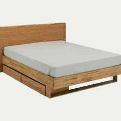 Lot de deux tiroirs de rangement en bois pour lit CORCOVADO - bois clair