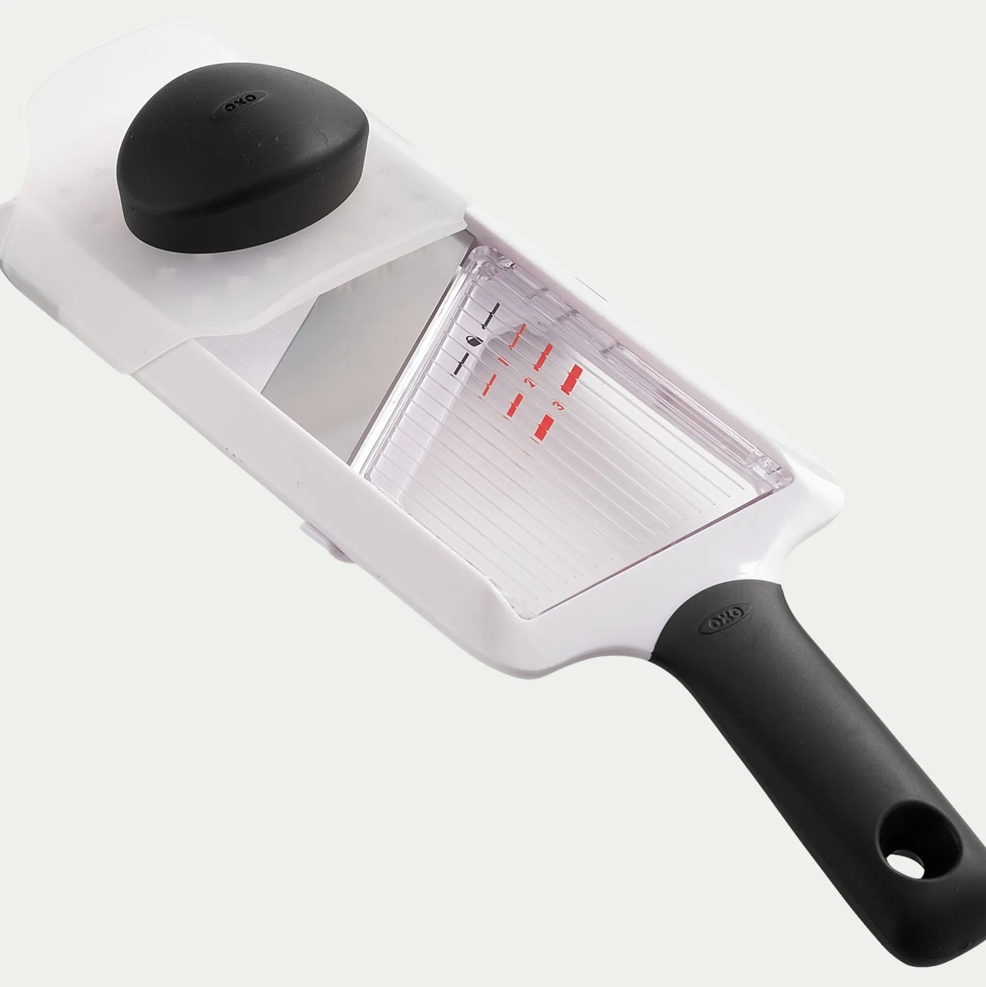 Mandoline à main en pvc et lame en inox - blanc