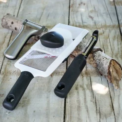 Mandoline à main en pvc et lame en inox - blanc