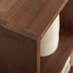 Meuble bas à 3 cases en chêne massif - bois clair