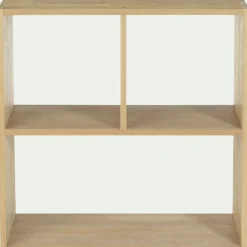 Meuble bas à 3 cases en chêne - bois clair