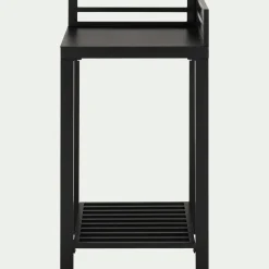 Meuble d'angle de cuisine extérieure en métal - noir