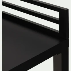 Meuble d'angle de cuisine extérieure en métal - noir