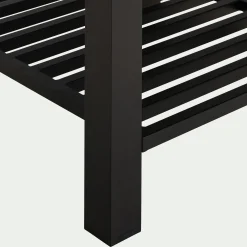 Meuble d'angle de cuisine extérieure en métal - noir