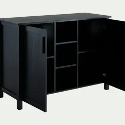 Meuble sous-vasque double et 2 portes en bois de cèdre - L120cm