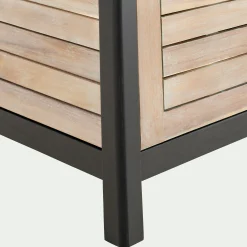 Meuble sous-vasque double 2 portes en acacia massif - L120cm