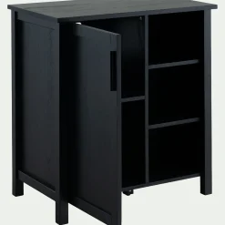 Meuble sous-vasque simple et 1 porte en bois de cèdre - L80cm