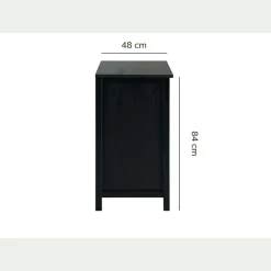 Meuble sous-vasque simple et 1 porte en bois de cèdre - L80cm