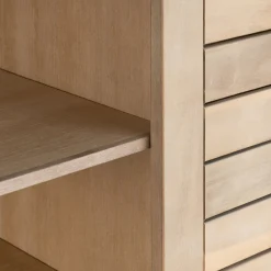 Meuble sous-vasque simple 1 porte en acacia massif - L90cm