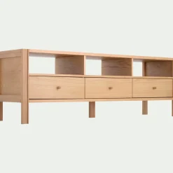 Meuble TV en chêne L160cm - bois clair