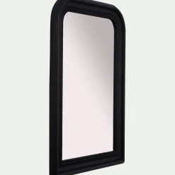 Miroir à moulures en bois - noir H115cm