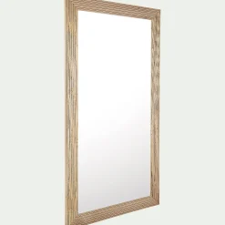 Miroir en bois de chêne strié 90x150cm - naturel